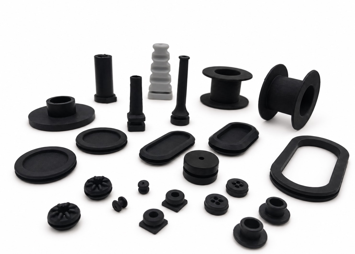 Round, oval and extended rubber grommet profiles from the existing product range