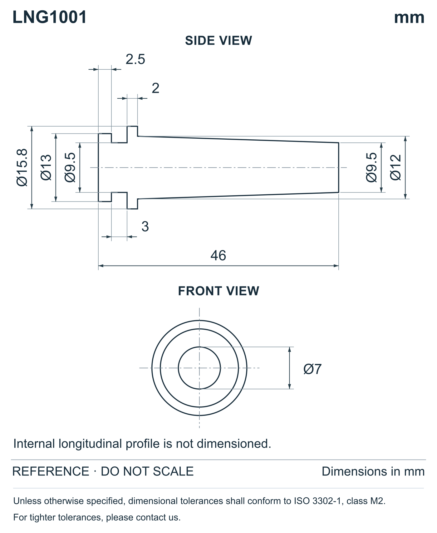 Wire Grommets - Long Neck profile reference; appearance varies with size and material