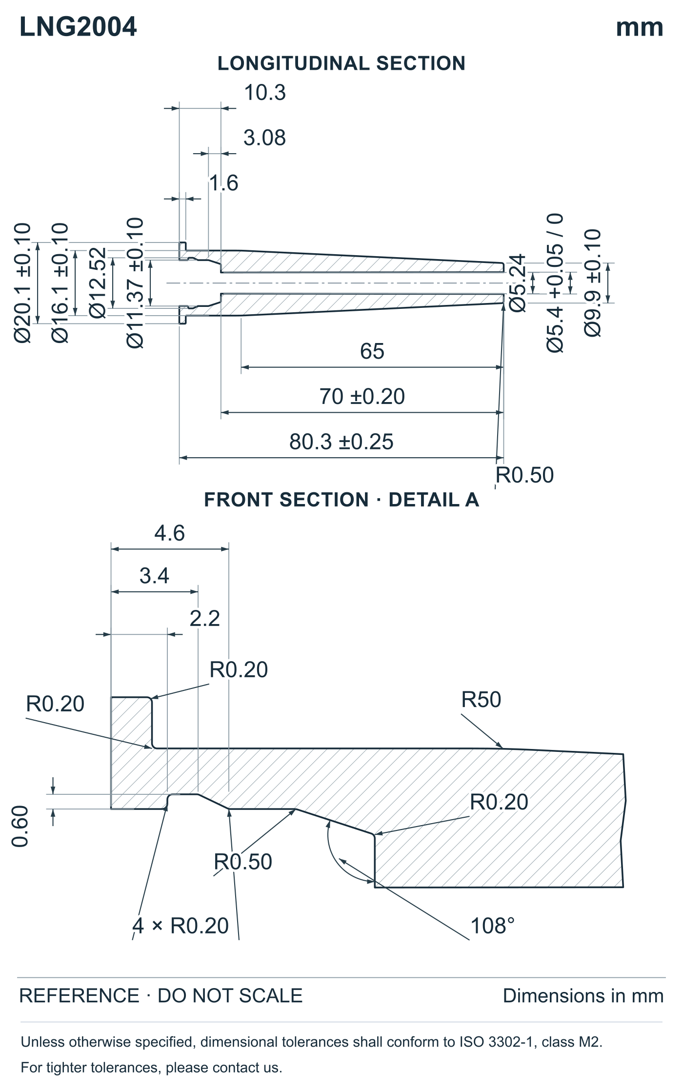 Wire Grommets - Long Neck profile reference; appearance varies with size and material
