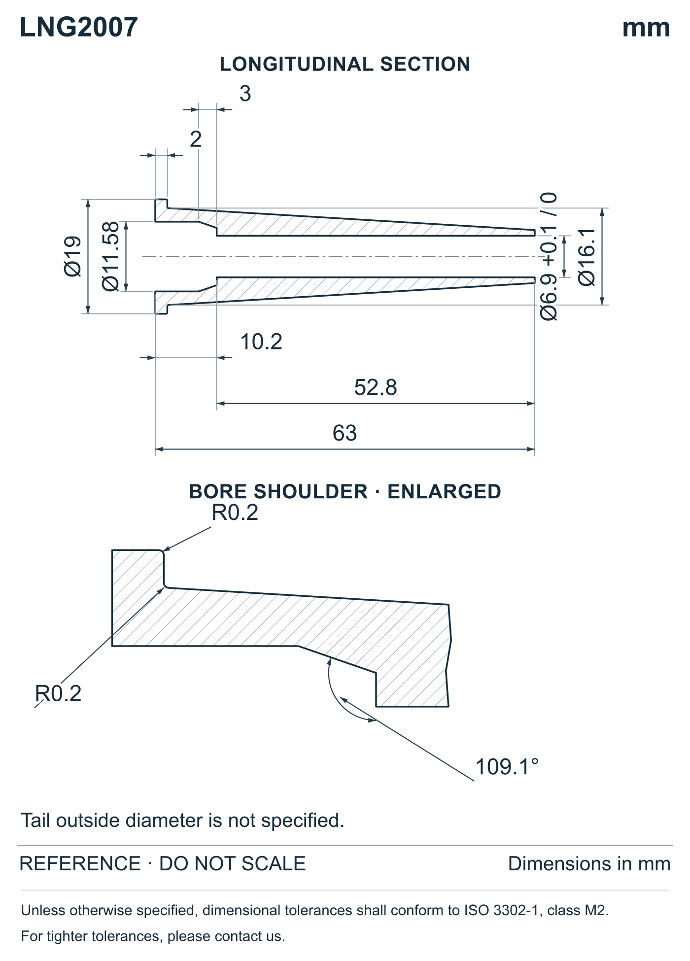 Wire Grommets - Long Neck profile reference; appearance varies with size and material